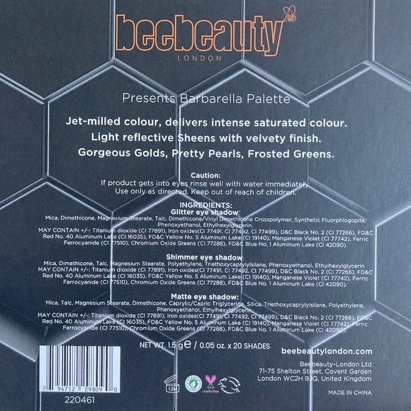 Bee Beauty Barbarella Eyeshadow Palette - Picture 4 of 4